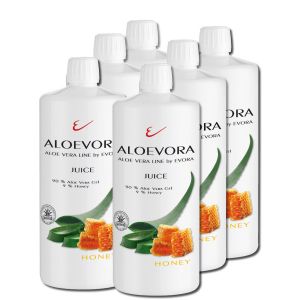ALOEVORA Juice -honey- SIX PACK 90% Aloe Vera